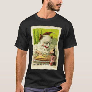 Creepy Evil Victorian Clown Christmas Greeting T-Shirt