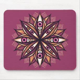 Creepy Eyes Psychedelic Blume Trippy Art Mousepad