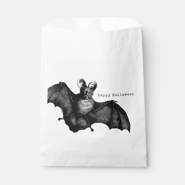 Creepy Flying Vintag Bat Halloween-Party Geschenktütchen (Vorderseite)