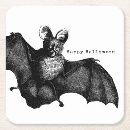Creepy Flying Vintag Bat Halloween-Party Rechteckiger Pappuntersetzer
