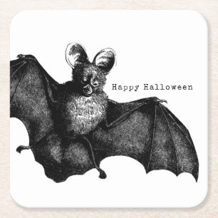 Creepy Flying Vintag Bat Halloween-Party Rechteckiger Pappuntersetzer