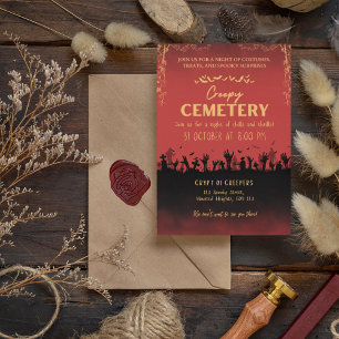 Creepy Friedhof Vermillion mit Topaz Akzent Einladung