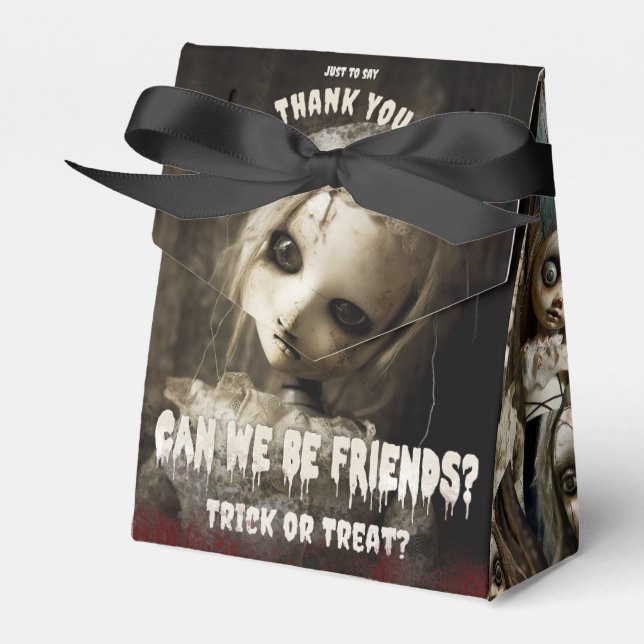 Creepy Friend Spooky Possessed Doll Halloween Geschenkschachtel (Vorderseite)