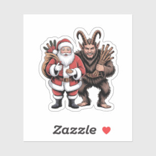 Creepy Funny Horror Santa Claus Krampus Weihnachte Aufkleber