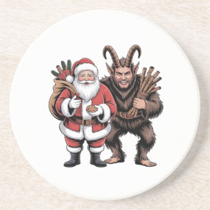 Creepy Funny Horror Santa Claus Krampus Weihnachte Getränkeuntersetzer