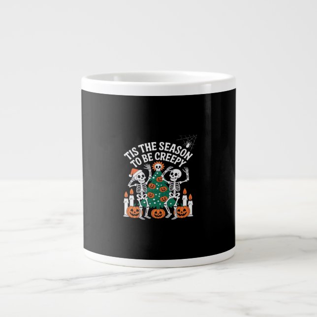 Creepy Funny Skeleton Halloween Spooky Jumbo-Tasse (Vorderseite)