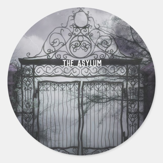 Creepy Gates Full Moon Asyl Umschlag Aufkleber (Vorderseite)