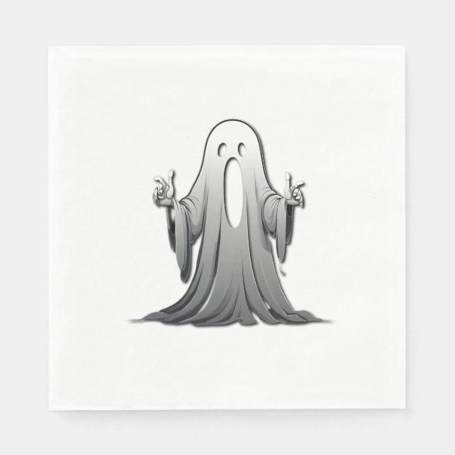 Creepy Ghost of Salem Serviette (Vorderseite)