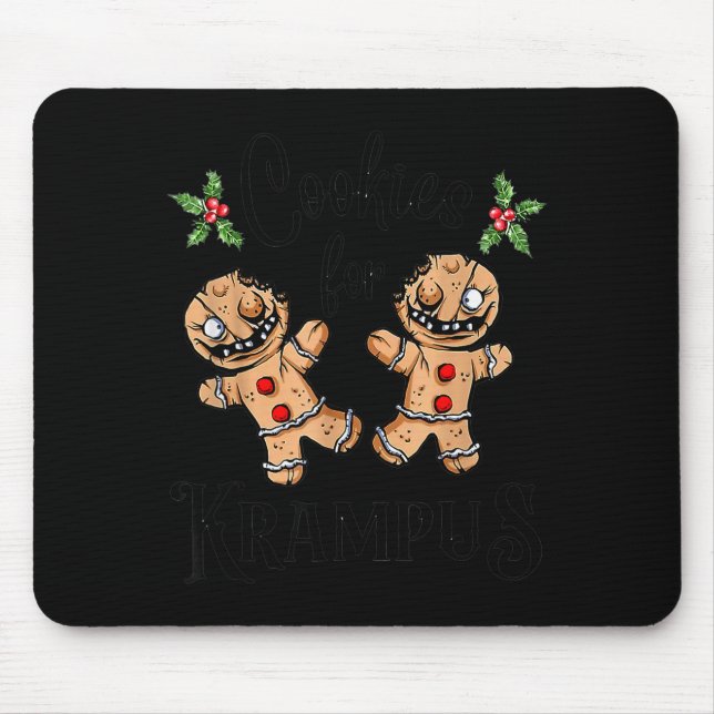 Creepy Gingerbread Cookies For Krampus Xmas Goth H Mousepad (Vorne)