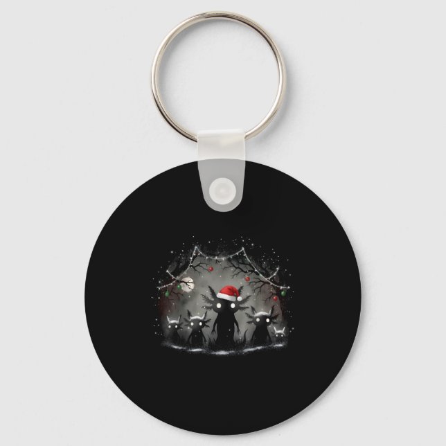 Creepy Gothic Christmas Axolotl Aesthetic Horror N Schlüsselanhänger (Vorderseite)