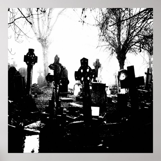 Creepy Gothic Graveyard Poster (Vorne)