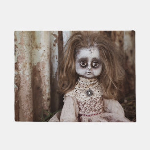 Creepy gotische Porzellan-Puppe viktorianisches Fußmatte