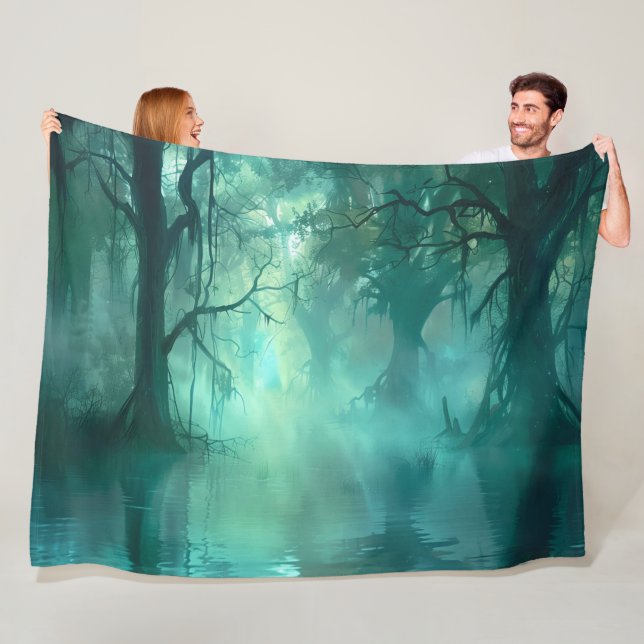 Creepy Green Swamp Fleecedecke (Beispiel)