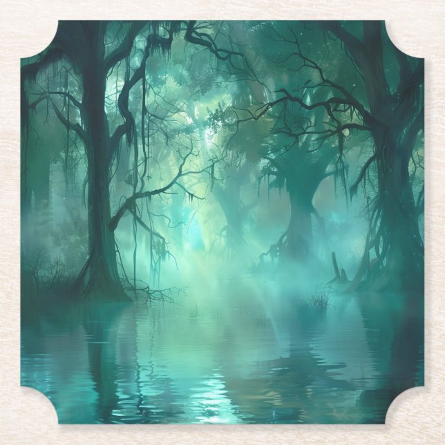 Creepy Green Swamp Untersetzer (Vorderseite)