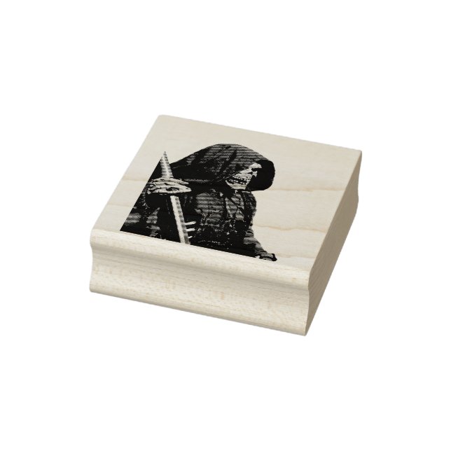 Creepy Grim Sensenmann mit Scythe Gummistempel (Stempel)