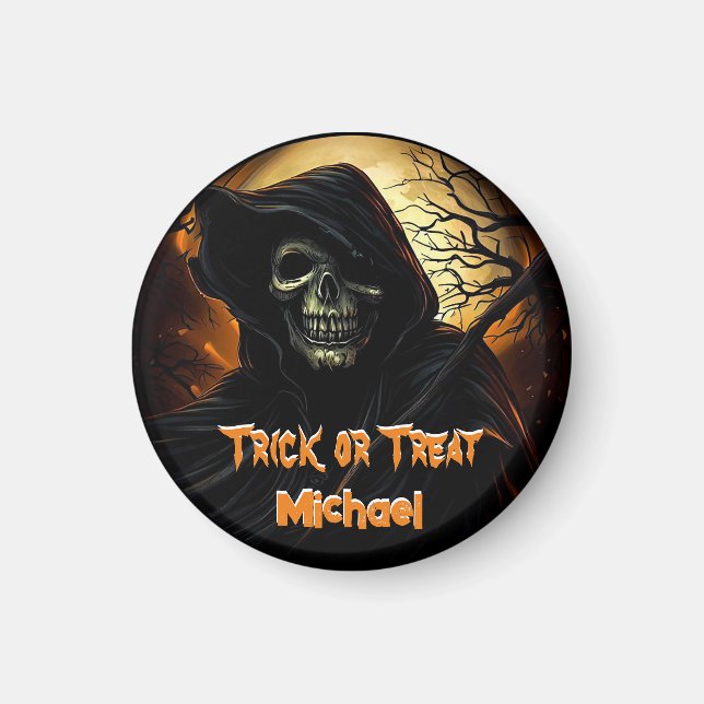 Creepy Grim Sensenmann Trick oder Trete Magnet (Vorne)