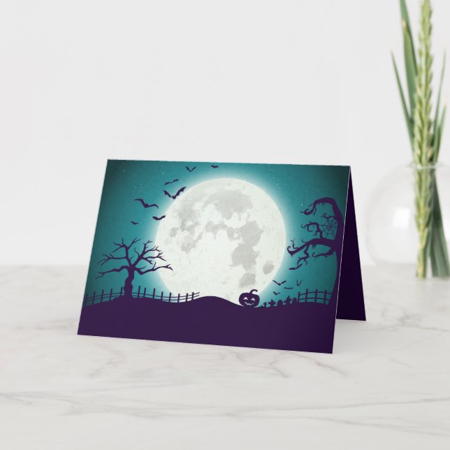 Creepy Halloween Karte (Vorderseite)