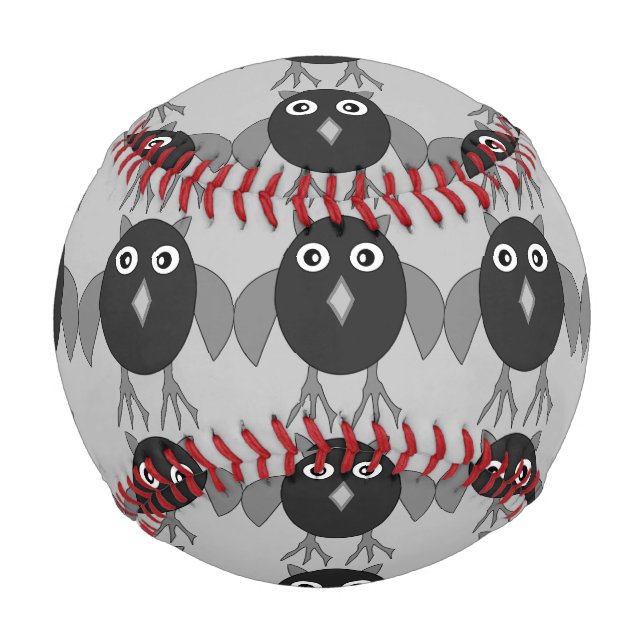 Creepy Halloween Owl Baseball (Vorderseite)