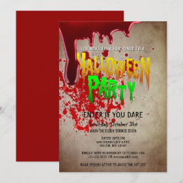 Creepy Halloween-Party-blutiges Vintages Papier Einladung