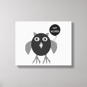 Creepy Halloween-Party Owl Canvas drucken Leinwanddruck