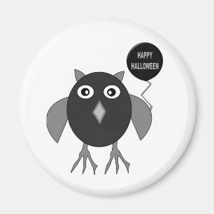 Creepy Halloween-Party Owl Magnet
