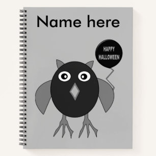Creepy Halloween-Party Owl Spiral Notebook Notizbuch