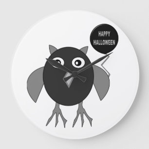 Creepy Halloween Party Owl Wall Clock Große Wanduhr
