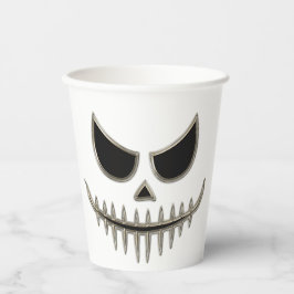 Creepy Halloween Skeleton Face Party Pappbecher