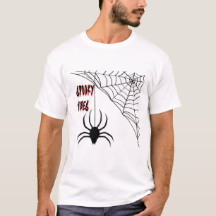 Creepy Halloween Spider Web T-Shirt