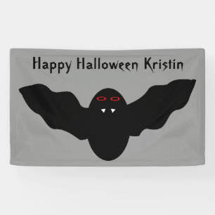 Creepy Halloween Vampire Bat Custom Banner