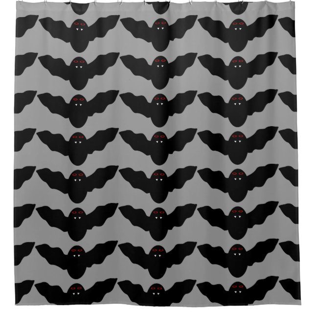 Creepy Halloween Vampire Bat Duschvorhang (Vorderseite)