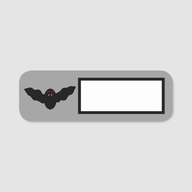 Creepy Halloween Vampire Bat Namensschild (Vorderseite)