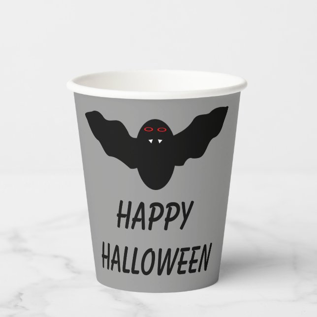 Creepy Halloween Vampire Bat Pappbecher (Vorderseite)