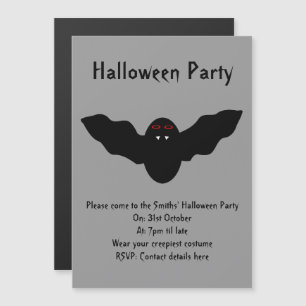 Creepy Halloween Vampire Bat Party lädt ein Magneteinladung