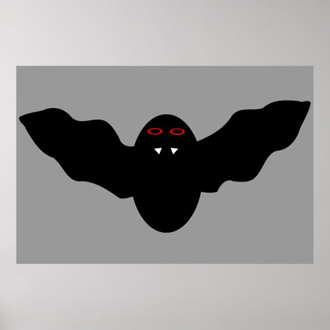 Creepy Halloween Vampire Bat Poster (Vorne)
