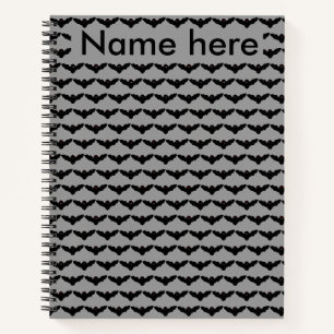 Creepy Halloween Vampire Bat Spiral Notebook Notizbuch