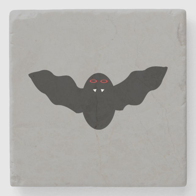 Creepy Halloween Vampire Bat Stone Untersetzer (Vorderseite)