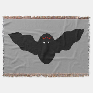 Creepy Halloween Vampire Bat Throw Blanket Decke
