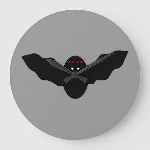 Creepy Halloween Vampire Bat Wall Uhr