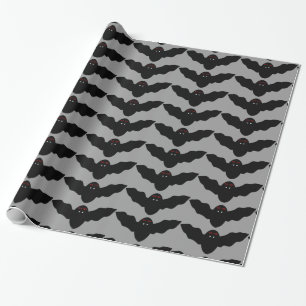 Creepy Halloween Vampire Bat Wrapping Paper Geschenkpapier