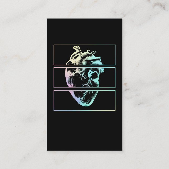 Creepy Heart Human Anatomy Hexe Emo Pastel Goth Visitenkarte (Vorderseite)