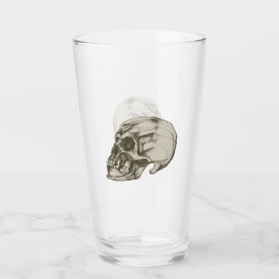 Creepy Human Skull Glas