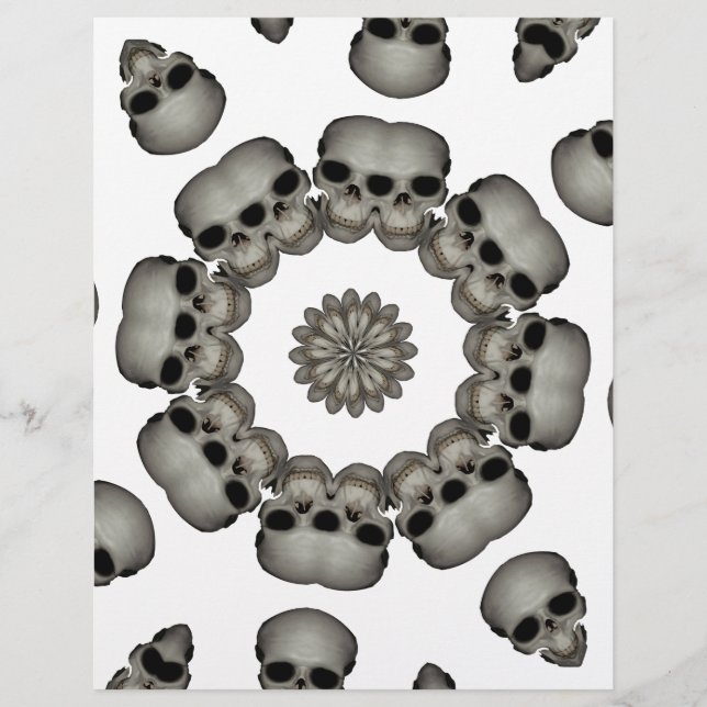 Creepy Human Skull Mandala (Vorderseite)