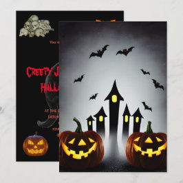 Creepy Jack o' Lantern Halloween Bash Party Einladung