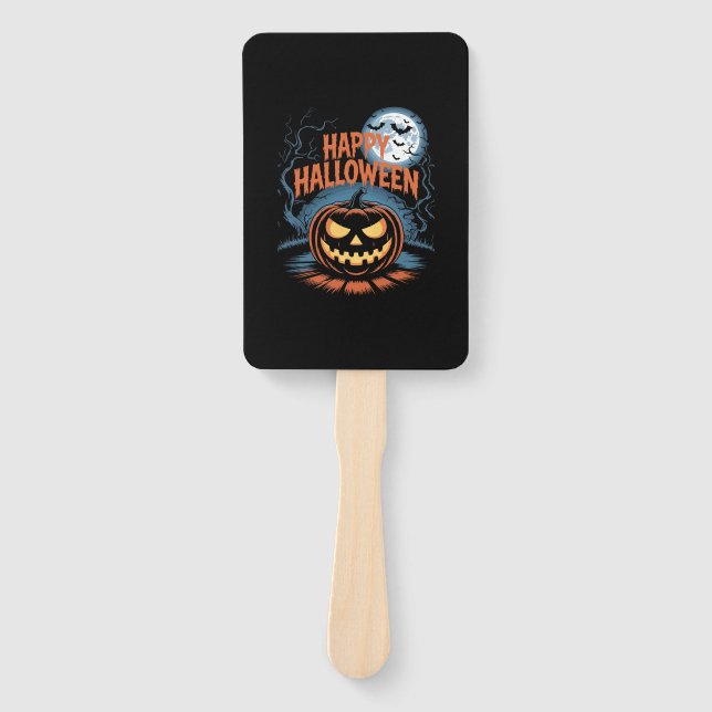 Creepy Jack O� Lantern Halloween Fächer (Vorderseite)