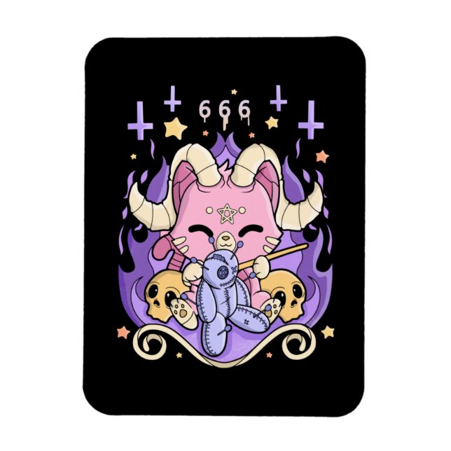 Creepy Kawaii Chibi Horror Niedlich Creepy Pastel  Magnet (Vertikal)