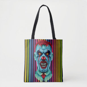 Creepy Killer Zombie Clown Horror Art Tasche