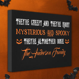 Creepy Kooky Halloween Spuk Haus Schwarz Leinwanddruck