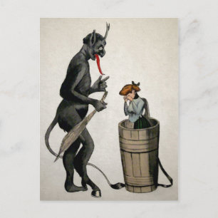 Creepy Krampus Postkarte