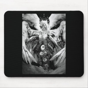 Creepy Manga Biblical Angel Beängstigend Eyes Horr Mousepad